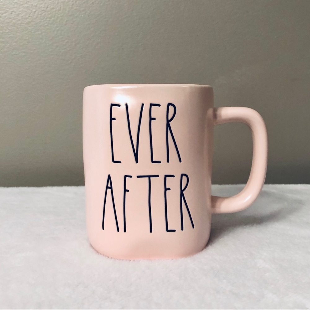 NEW!!  Rae Dunn pastel pink Ever After mug